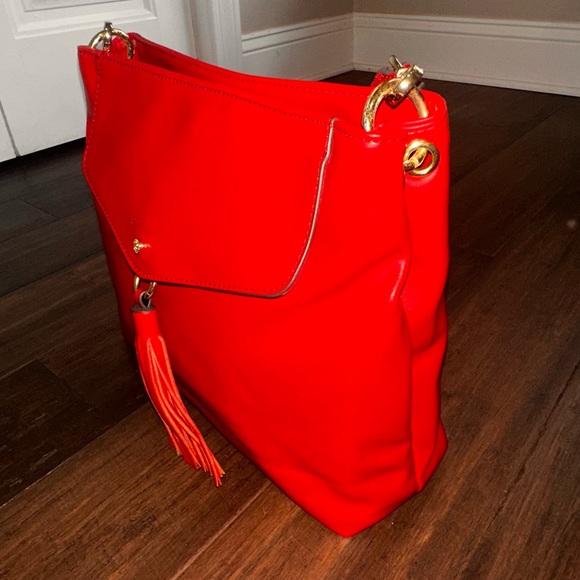 Liz Claiborne Vibrant Red Shoulder Bag - Picture 4 of 15